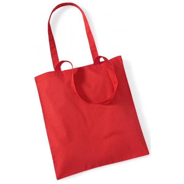 red cotton bag